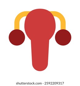 uterus colorful flat style icon