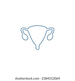 Uterus concept line icon. Simple element illustration. Uterus concept outline symbol design.