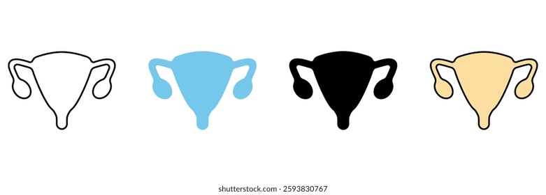 Uterus concept line icon. Simple element illustration.