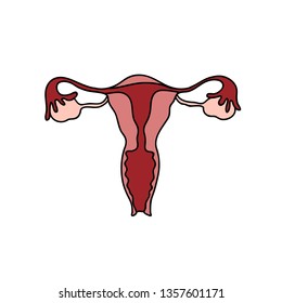uterus doodle icon