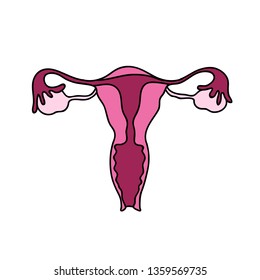 uterus doodle icon