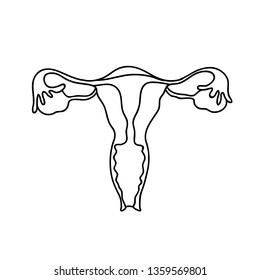 uterus doodle icon