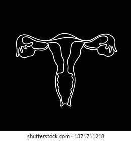 uterus doodle icon