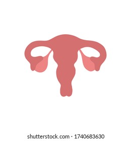 ícono de doodle uterus, ilustración vectorial