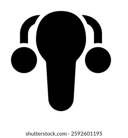 uterus glyph black style icon