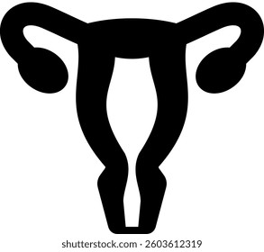 Uterus Icon Glyph Vector Illustration