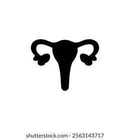 Uterus icon Isolated flat vector in outline