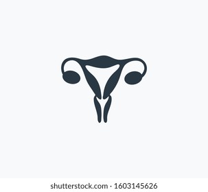 Uterus icon isolated on clean background. Uterus icon concept drawing icon in modern style. Vector illustration for your web mobile logo app UI design.