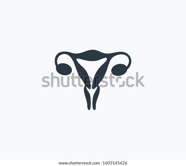 Uterus icon isolated on clean background.\
Uterus icon concept drawing icon in modern style. Vector\
illustration for your web mobile logo app UI\
design.