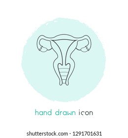 Uterus icon line element. Vector illustration of uterus icon line isolated on clean background for your web mobile app logo design.