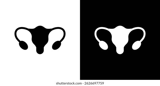 Uterus icon for logo web mobile app UI design.
