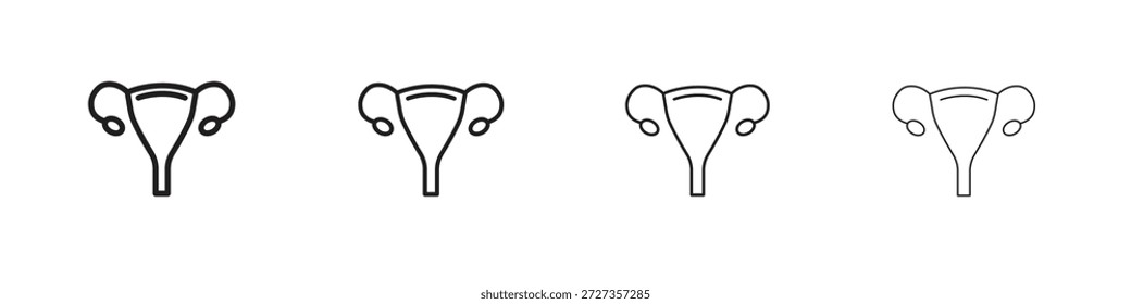 Conjunto de iconos de útero eps10. ilustración, Vector de símbolo de logotipo Plantilla de pictograma