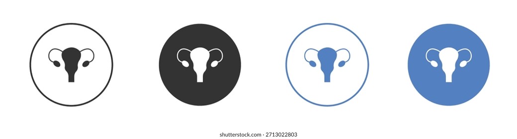 Icono de útero simple Vector minimalista EPS