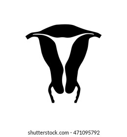 Uterus icon in simple style on a white background