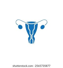 Uterus icon Thin line illustration set