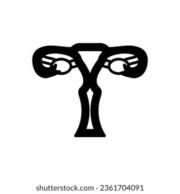 Icono de útero en vector. Ilustración