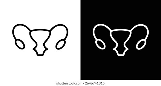 Uterus icon vector simple element illustration editable