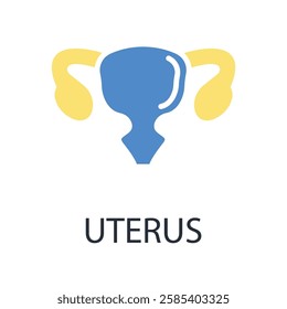 Uterus icon. vector.Editable stroke.linear style sign for use web design,logo.Symbol illustration.