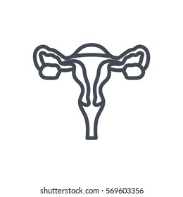 uterus Line Icon