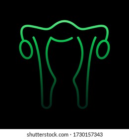 Uterus, organ nolan icon. Simple thin line, outline vector of Human organ icons for ui and ux, website or mobile application