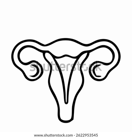 Uterus  Outline Icon  Pixel Perfect Sign