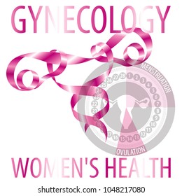 Uterus of pink ribbon