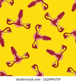 uterus seamless pattern, vector illustration