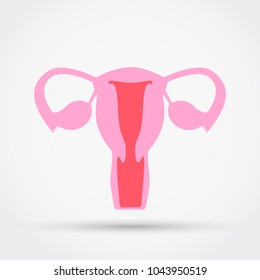 Uterus vector icon.