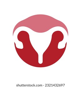 Diseño de la plantilla de ilustración de icono de vector de útero