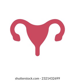 Diseño de la plantilla de ilustración de icono de vector de útero
