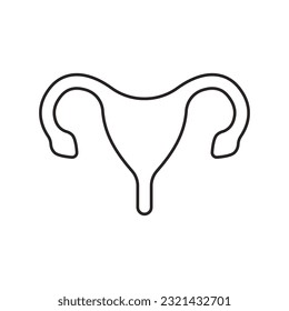 Diseño de la plantilla de ilustración de icono de vector de útero