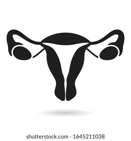 Uterus vector icon isolated on white background