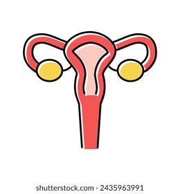 uterus woman organ color icon vector. uterus woman organ sign. isolated symbol illustration