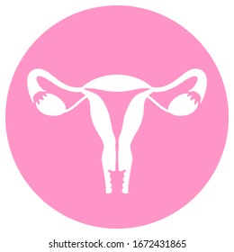 Uterus And Women's Reproductive System, Vector Illustration