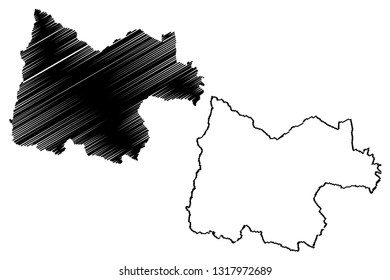 Uthai Thani Province (Kingdom of Thailand, Siam, Provinces of Thailand) map vector illustration, scribble sketch Uthai Thani map
