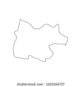 uthaithani region map in country of thailand