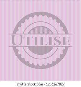 Utilise badge with pink background