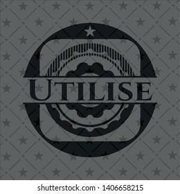 Utilise dark emblem. Vector Illustration. Detailed.