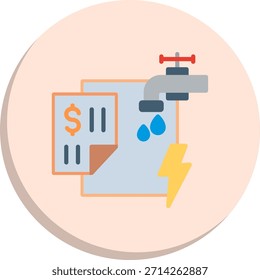 Ícone de estilo de círculo plano de utilitários