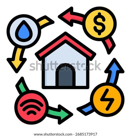 Utilities Icon Lineal Color Vector Illustration