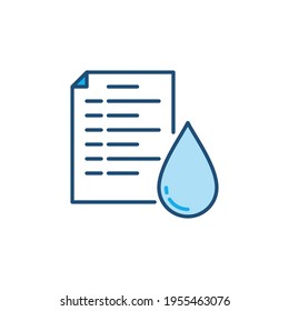 Utility Bill for Water vector concept colored icon or design element