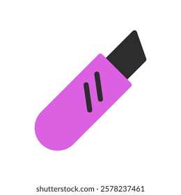 Utility blade flat icon in minimalist geometric style