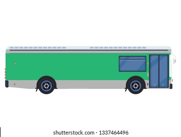 Utility bus, Vector urban bus. City transport.