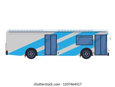 Utility bus, Vector urban bus. City transport.