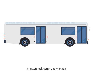 Utility bus, Vector urban bus. City transport.