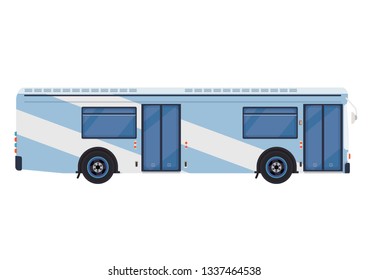 Utility bus, Vector urban bus. City transport.