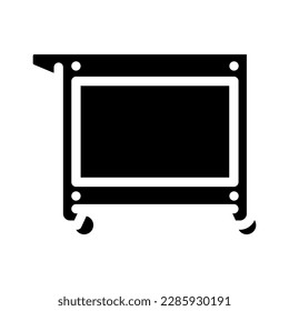 utility cart garage tool glyph icon vector. utility cart garage tool sign. isolated symbol illustration