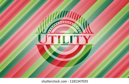 Utility christmas style emblem.
