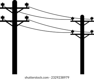 Utilidad, signo de icono de polo eléctrico