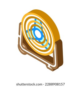 Utility Fan Garage Tool isometrische Symbol Vektorgrafik. Gebrauchsmaschinenschild für die Fangarage. einzelne Symbolillustration